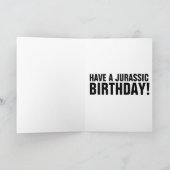 DADASAURUS DINOSAUR CARTE D'ANNIVERSAIRE (Intérieur)