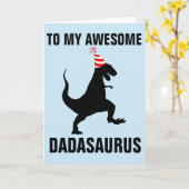 DADASAURUS DINOSAUR CARTE D'ANNIVERSAIRE (Fleur jaune)