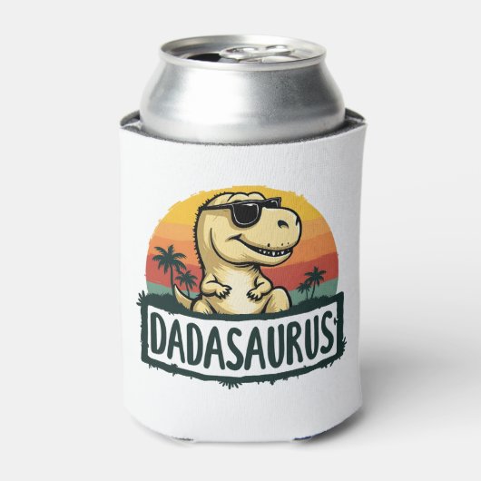 Dadasaurus Dinosaur Dad Dada Saurus Vaderdag Blikjeskoeler (Blikje Voorkant)