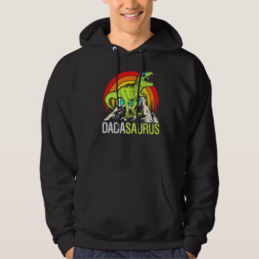 Dadasaurus Dinosaur Dada Saurus Vaderdag Famil Hoodie (Voorkant)