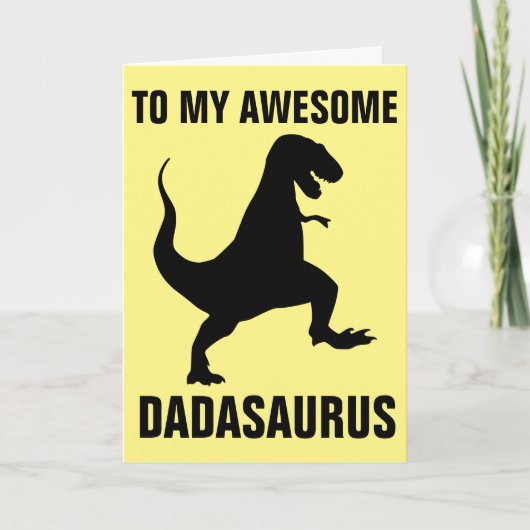 DADASAURUS DINOSAUR VADERDAG KAART (Voorkant)