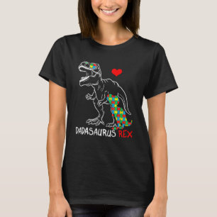 Dadasaurus Rex Autism Awareness Jigzaag Puzzle Pro T-shirt
