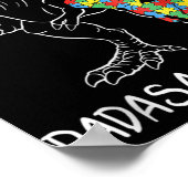 Dadasaurus Rex Autism Awareness Proud Dad's Poster (Hoek)