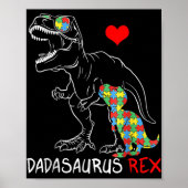 Dadasaurus Rex Autism Awareness Proud Dad's Poster (Voorkant)