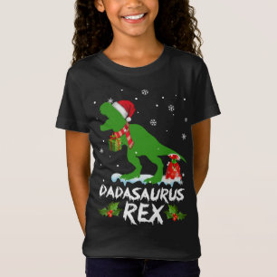 Dadasaurus Santa Hoed Kerstmis Pyjama Matching Fam T-shirt