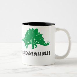 Dadasaurus STEGOSAURUS dinosaur, dad, dada, papa Tweekleurige Koffiemok