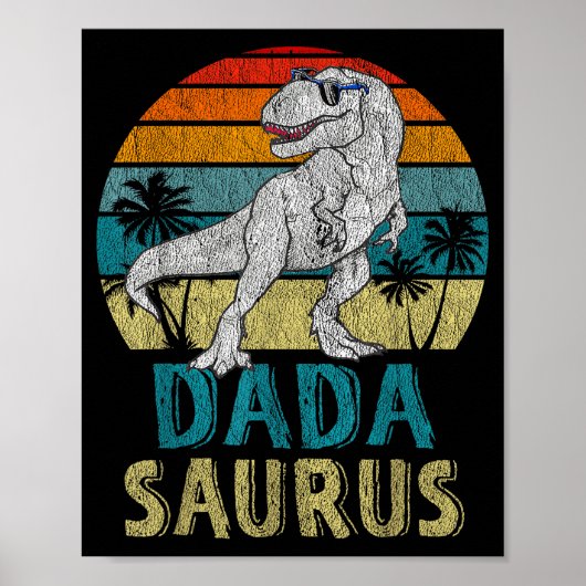 Dadasaurus T Rex Dinosaur Dada Saurus Family Match Poster (Voorkant)