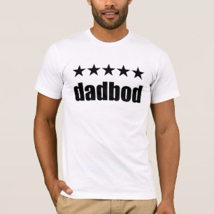 Dadbod Mannen Basic Bella Canvas T-Shirt, White T-shirt