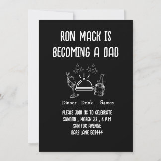 Dadchelor-bier- en luierpartij kaart