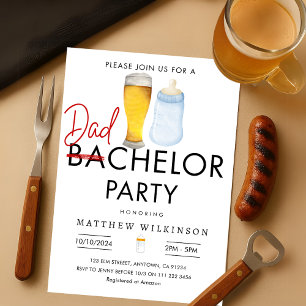 Dadchelor pa wordt Mannen Man Baby shower Kaart