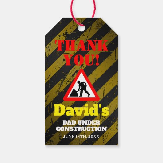 Dadchelor Party | DAD Shower Favor Bedankt Cadeaulabel (Achterkant)