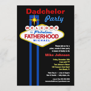 Dadchelor Party - Daddymoon Man Shower-uitnodiging Kaart