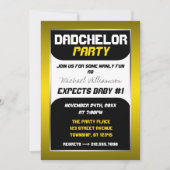 Dadchelor Party - Invitations Jaunes et Noires (Devant)