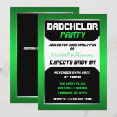 Dadchelor Party - Invitations vertes et noires (Devant / Derrière)