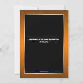 Dadchelor Party - Orange & Black Invitations (Dos)