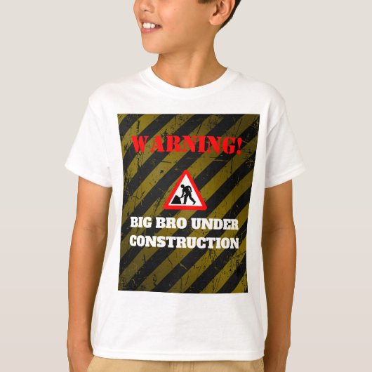 Dadchelor Party | Waarschuwing BRO in aanbouw T-shirt (Voorkant)