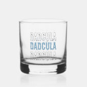 Dadcula Blue Halloween Whisky Glas (Achterkant)