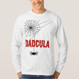 Dadcula druipend bloed-lettertype en spin t-shirt