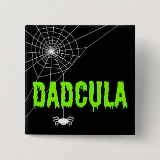 Dadcula Green Driving Font Spider Web Vierkante Button 5,1 Cm
