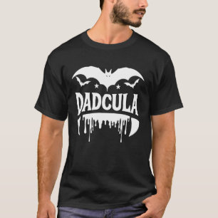 Dadcula Halloween Vleermuis Vampier Hoektanden Str T-shirt