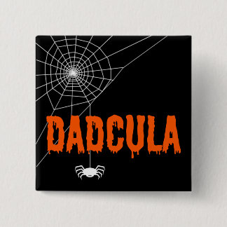 Dadcula Oranje Drijvende lettertypespider Web Vierkante Button 5,1 Cm