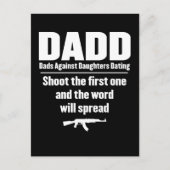 dadd - advertenties tegen dochters die grappig zij briefkaart (Voorkant)