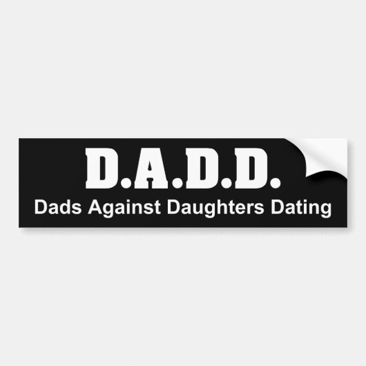 DADD op Zwarte Bumpersticker (Voorkant)
