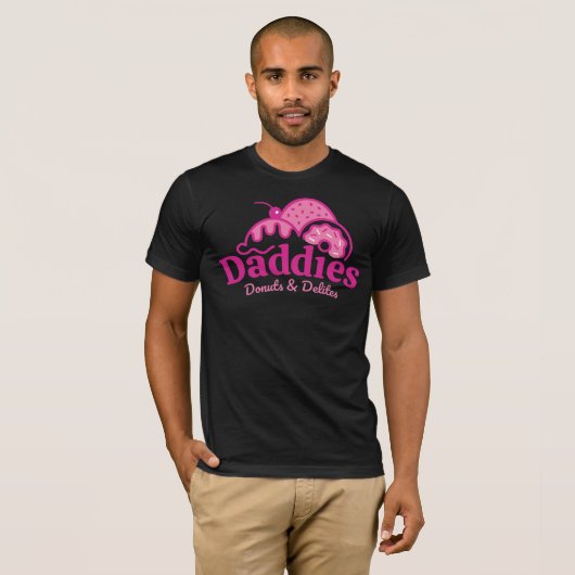 Daddies Donuts T-Shirt (tri-roze) (Voorkant volledig)