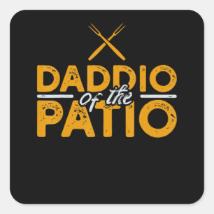 Daddio of the Patio Funny Grill BBQ Vierkante Sticker