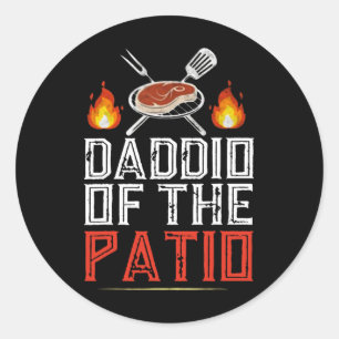 Daddio van de Patio BBQ Ronde Sticker