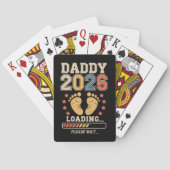 Daddy 2026 Loading Baby Announcement Expecting Dad Pokerkaarten (Achterkant)