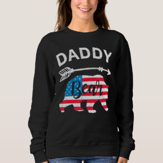 Daddy Bear Papa Bear American Flag 4th of July Fat Trui