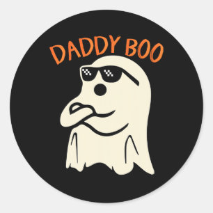 Daddy Boo Halloween Familie Matching Kostuum Ghost Ronde Sticker