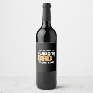 Daddy cadeau Hoe een geweldige papa eruitziet Wijn Etiket