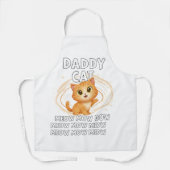 Daddy Cat Meow Spiral - Apron Schort (Voorkant)