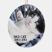 Daddy cat since Photo cute cat Keramisch Ornament (Links)