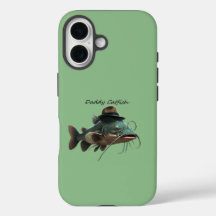 Daddy Catfish Dark Zee Green iPhone 16 Stoer Hoesj