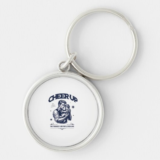 DADDY CHEER UP ROUND KEYCHAIN  (Voorkant)