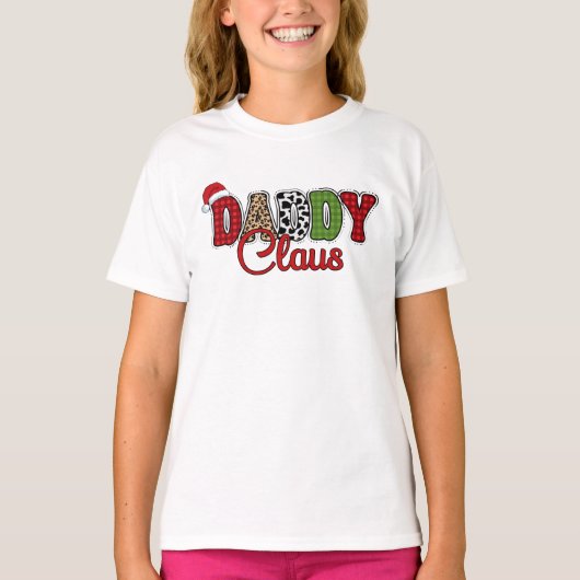 Daddy Claus Plaid Pattern-60095 T-shirt (Voorkant)