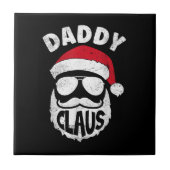 Daddy Claus Sinterklaas Grappige Kerstmis Matching Tegeltje (Voorkant)