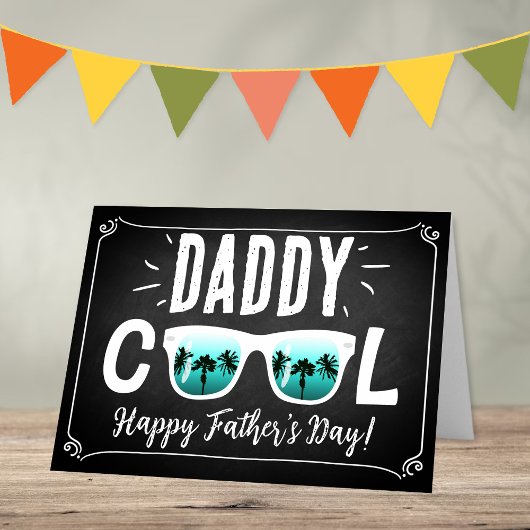 Daddy Cool Trendy Zonnebril Happy Vaderdag Kaart