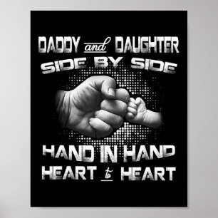 Daddy Daughter First Bump Matching Father&# s Day Poster