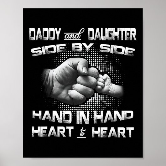 Daddy Daughter First Bump Matching Father&# s Day Poster (Voorkant)
