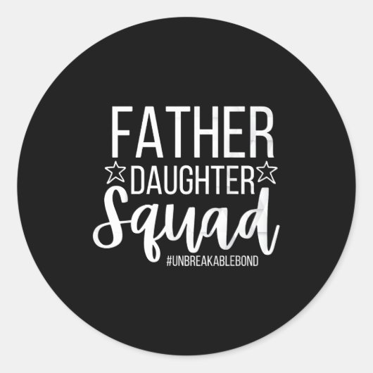 Daddy Daughter Squad Fathers Day Matching Dad And  Ronde Sticker (Voorkant)