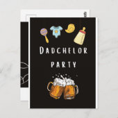 daddy douche couche invitations de fête (Devant / Derrière)
