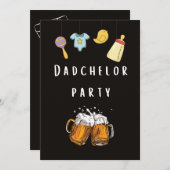 daddy douche couche invitations de fête (Devant / Derrière)