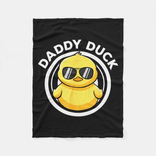 Daddy Duck Dad I Love Ducks Family Lover Funny Rub Fleece Deken (Voorkant)