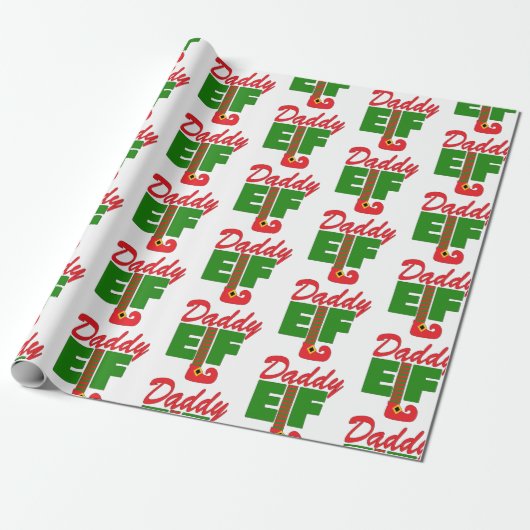 Daddy Elf Cadeaupapier (Uitgerold)