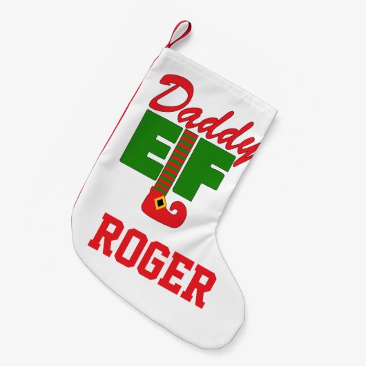 Daddy Elf Kleine Kerstsok (Voorkant (Hangend))