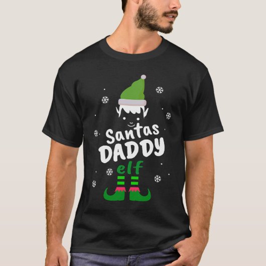 Daddy Elf  Santas Christmas Elf Family Groups T-shirt (Voorkant)